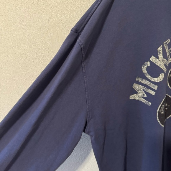 Disney Park Mickey Mouse Crewneck Sweatshirt Blue Retro Distressed Graphic-XL - Picture 5 of 11